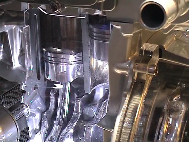 Beautiful interior of modern car power engine