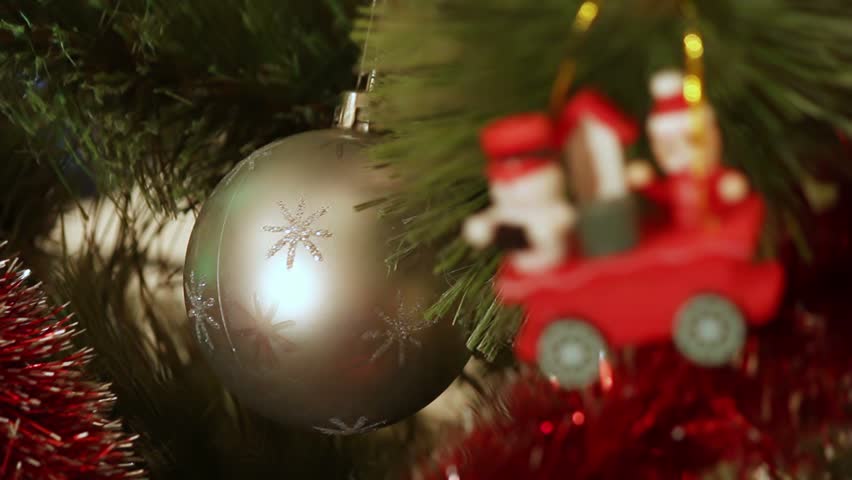 Christmas-tree decorations on star-shaped background