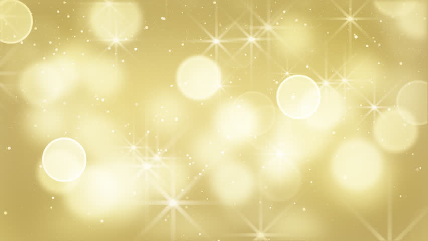 gold bokeh lights particles and starglow loop