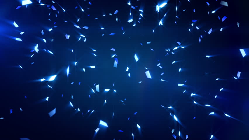 blue shiny confetti background loop