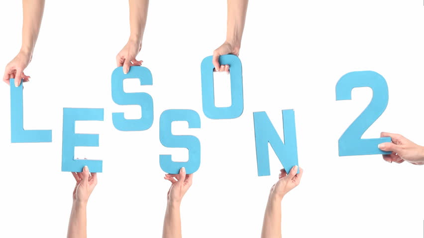 Female hands holding letters LESSON 2