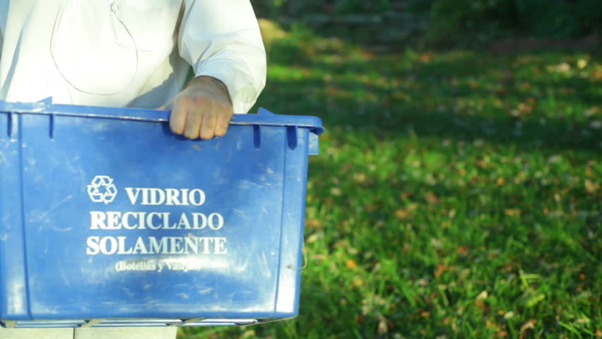 Spanish recycling bin