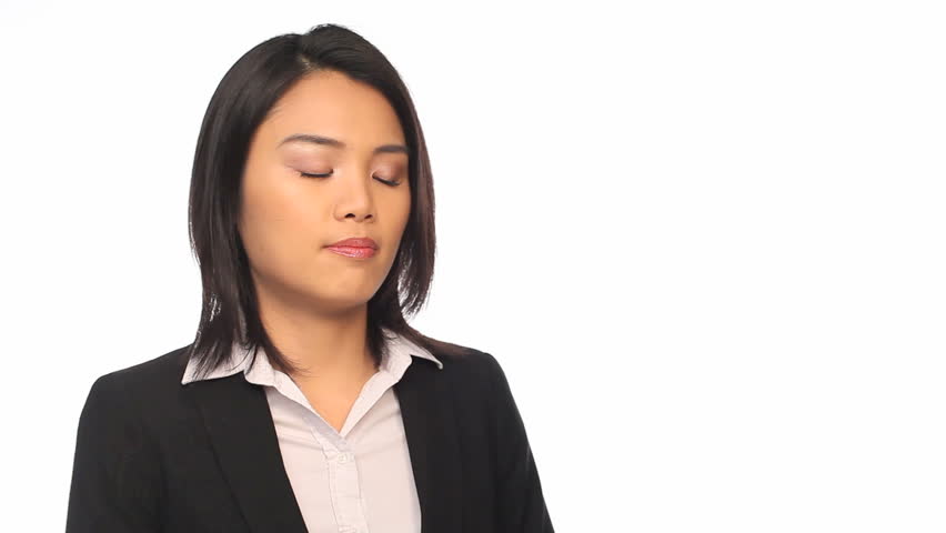 Asian business woman on the mobile phone