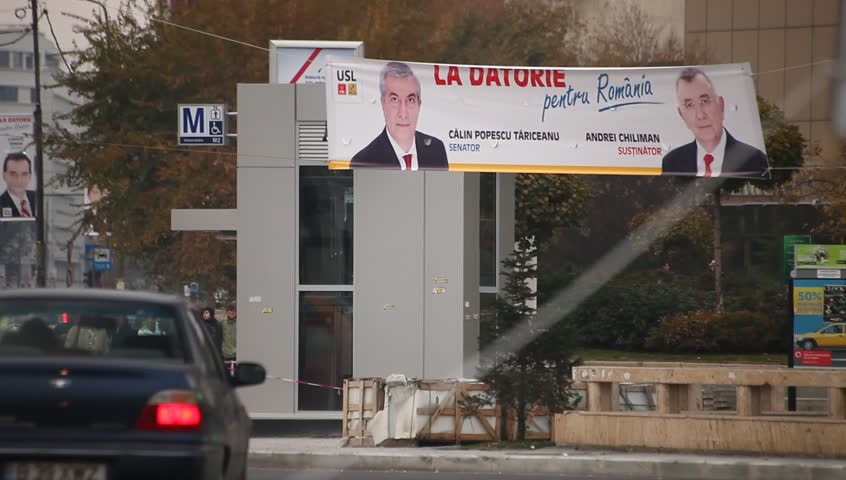BUCHAREST, ROMANIA â NOVEMBER 9: Electoral campaign has started. Parliamentary elections are to be held on December, 9th, 2012. Competition is going to be tough. November 9, 2012, Bucharest, Romania
