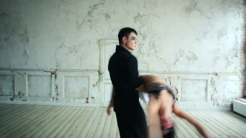 Young couple dancing.

