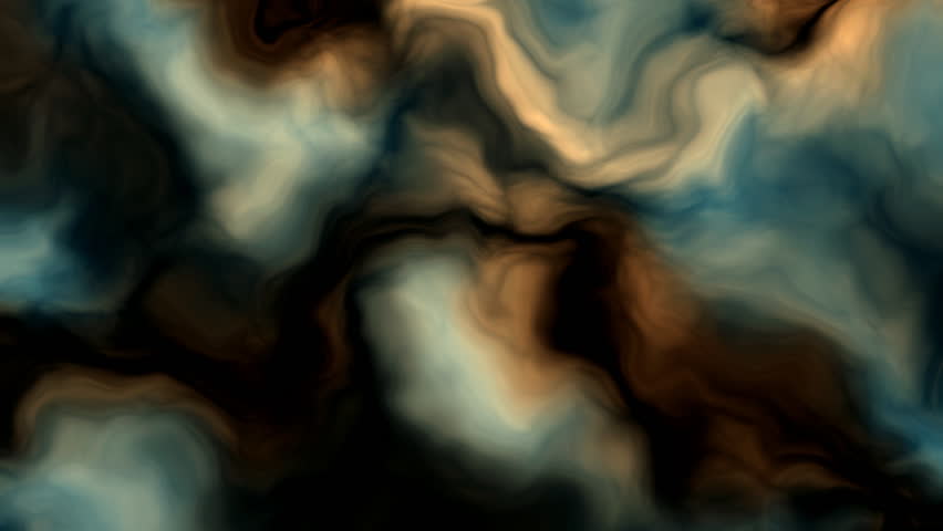 Blue And Brown Extraordinary Weird And Alien Chemical Distorted Fluid Dynamic Abstract
