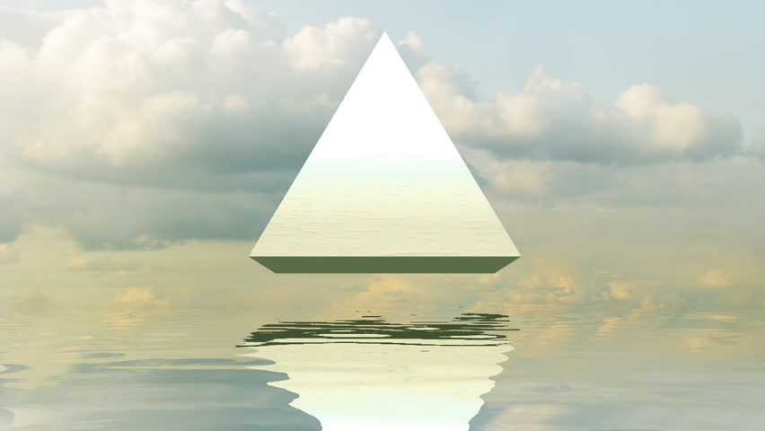 mysterious pyramid The pyramid soars above quiet water  