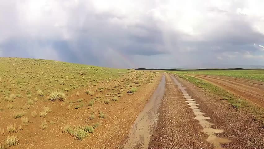 desert driving on a muddy road