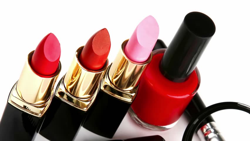 new makeup set isolated on white background