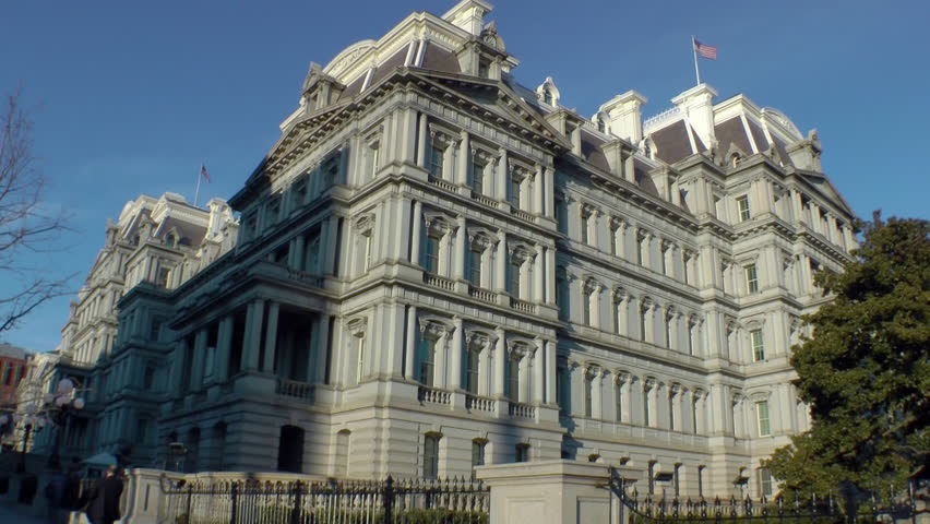 WASHINGTON, DC. FEB. 17, 2012 - Eisenhower Executive Office Building, completed in 1888 now houses White House staff.  Ironically named after president whose commission in 1957 wanted it demolished!