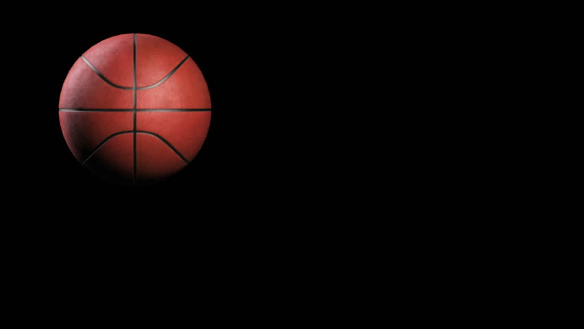 Basketball, jumping on black background, loop