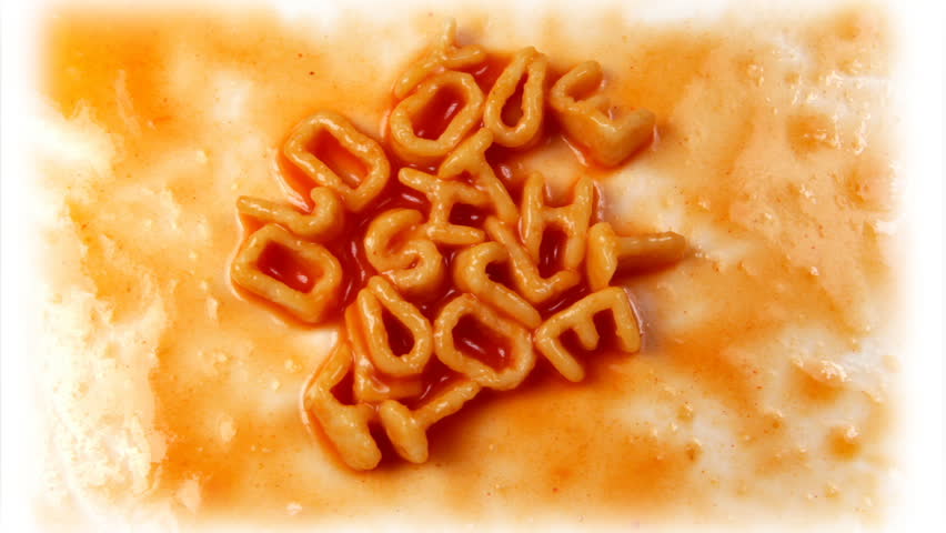 "did you flush the toilet" written with spaghetti pasta letters