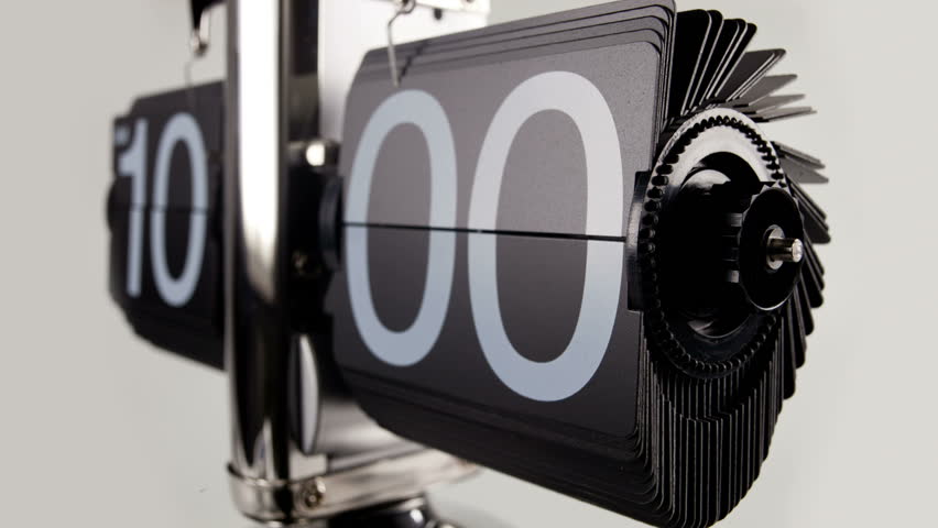 stop motion of a retro style flip clock