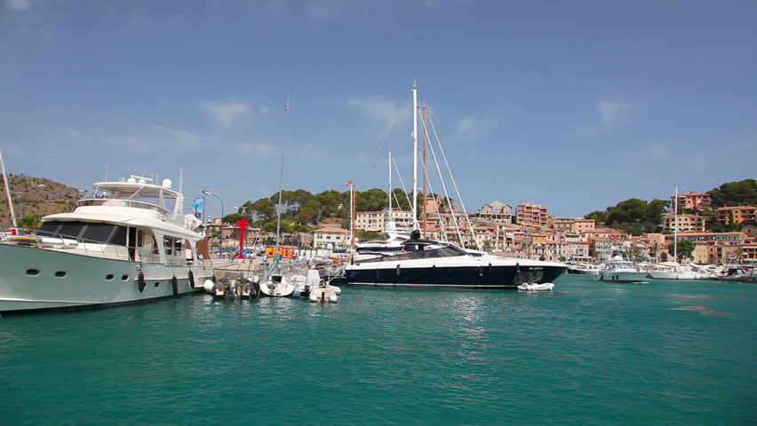 Yachts in Port de Soller, Mallorca Island, Spain