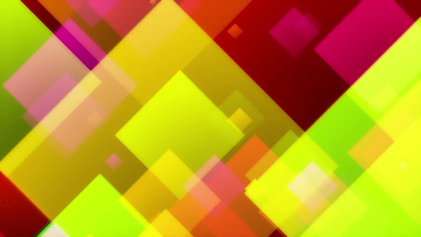 Squandal - Colorful Abstract Video Background Loop /// Colored squares in a fly-through scene form a nice video background.