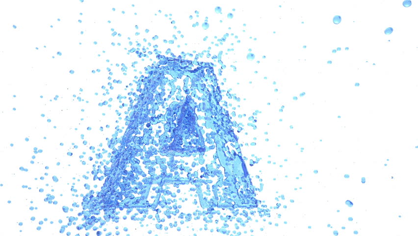 Alphabet of spray. the letter A 