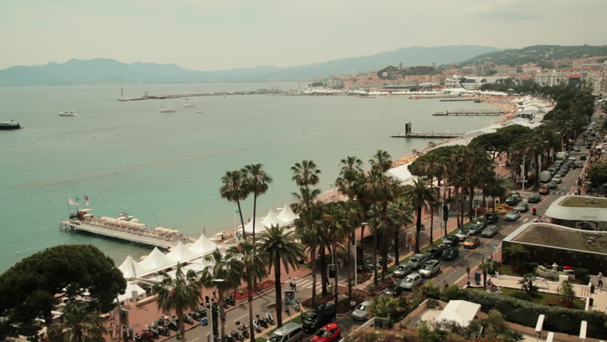 Shot of the Riviera of Cannes, France
