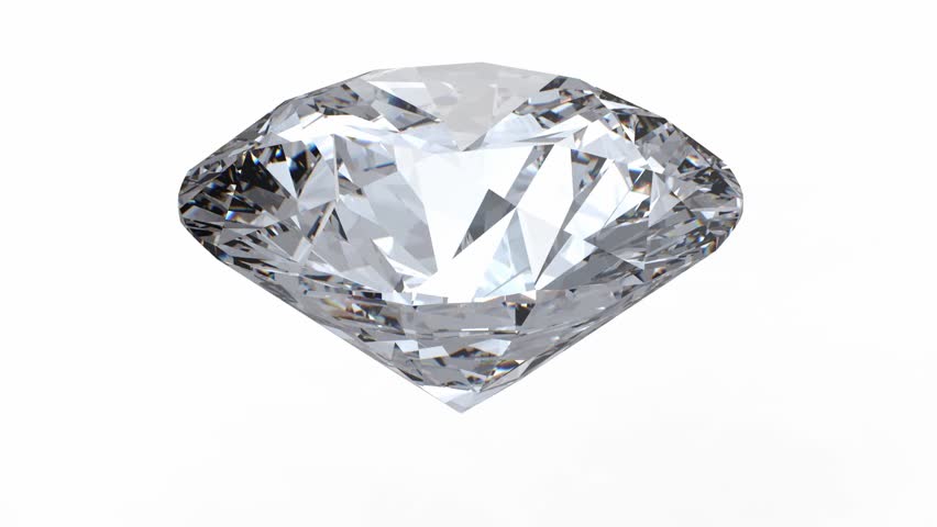 Rotating diamond loop on white background NTSC HD