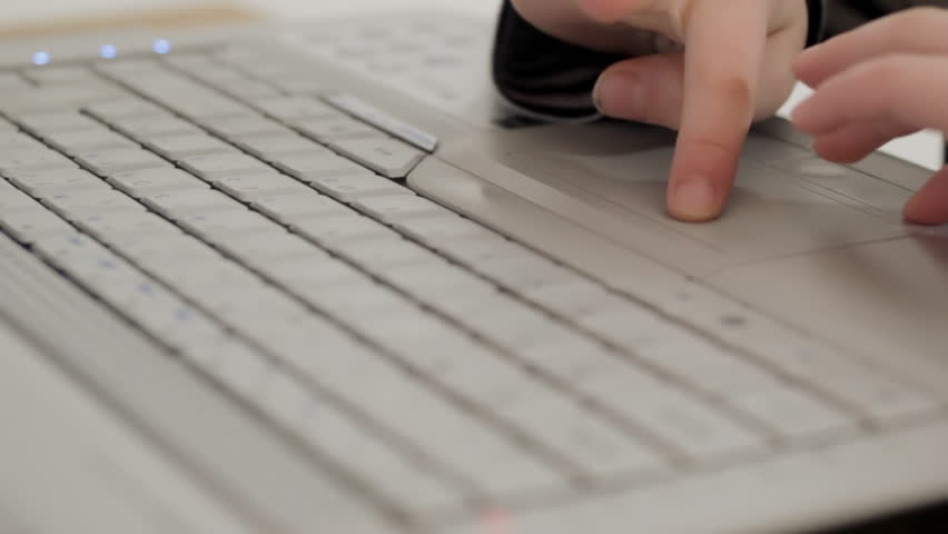 Young girl using laptop, 4 of 5