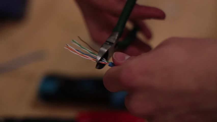 Cutting Ethernet Wire
