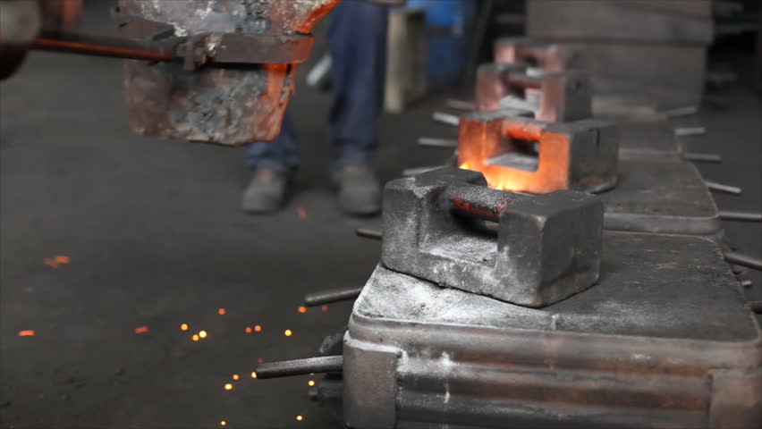 Liquid metal in the factory, foundry, smelting iron and processing