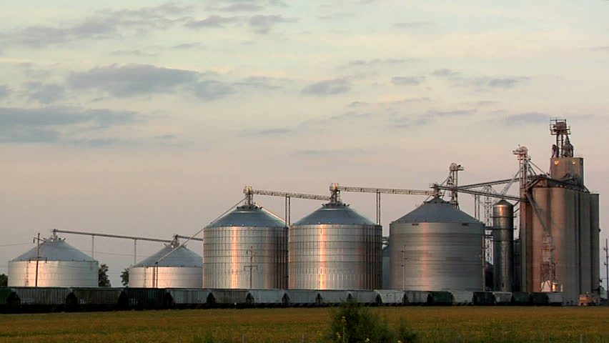 Grain Silos in Eureka early Evening, Illinois