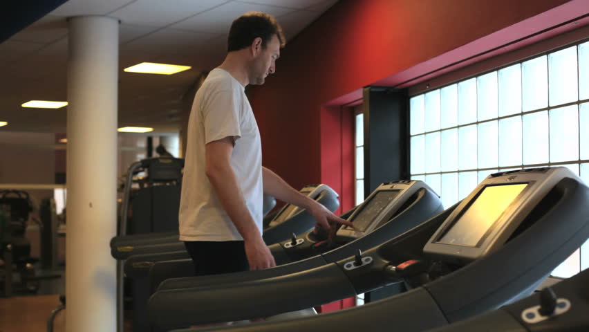 In the Gym: Treadmill overall shot
