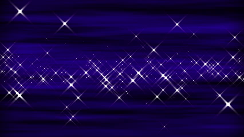Perfectly seamless loop with a violet purple abstract pattern and bright sparkling star particles.
