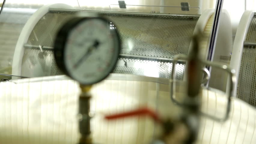 Production of gelatin capsules dolly shot