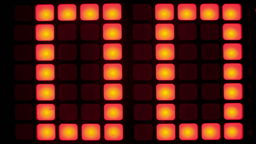 numerical digital display made from an LED clock counter
