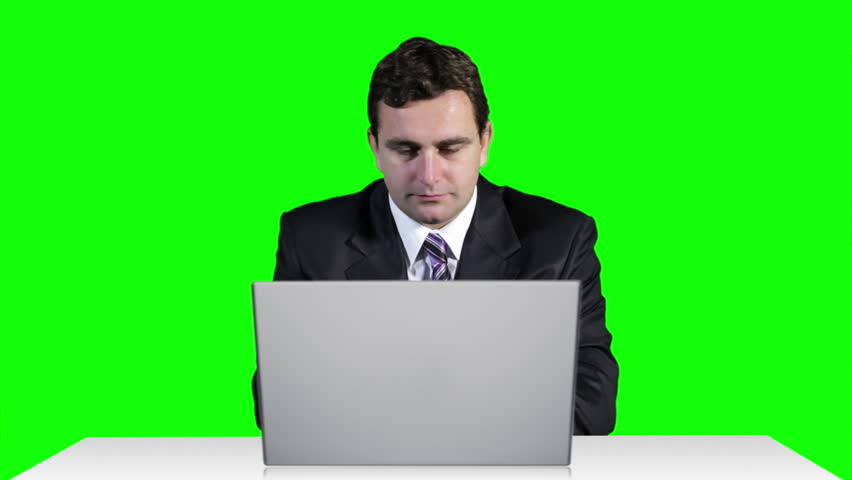 Young Businessman Overwork Table Computer Greenscren 20

Footage was shot against green screen and is keyed out.
The bg is pure green removing it is easy
Green spills are removed