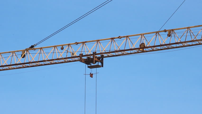 Lifting construction crane. construction site