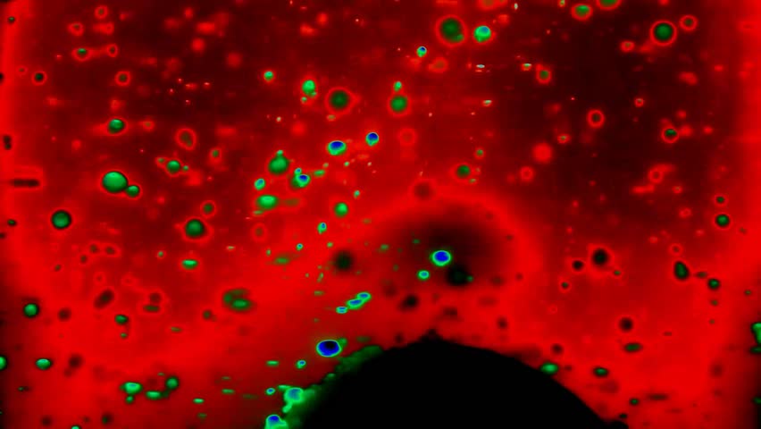 Red and Green Bubbling Psychedelic Background