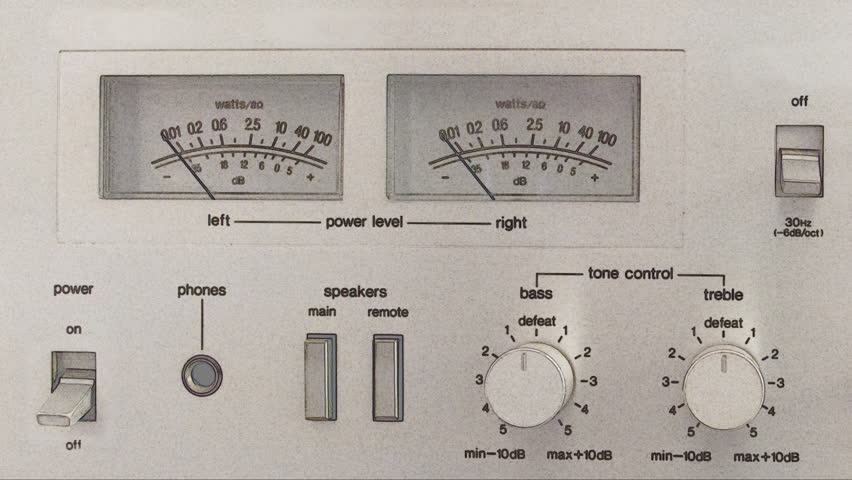 Old amplifier with watts meter