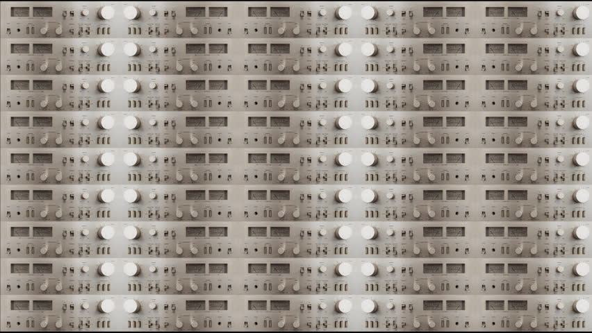 Multiple amplifiers wall with watts meter