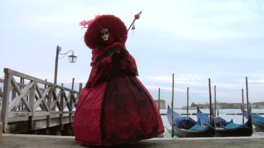 VENICE - FEBRUARY 12: Person in Venetian costume attends the Carnival of Venice, on February 12, 2013 in Venice (Italy)