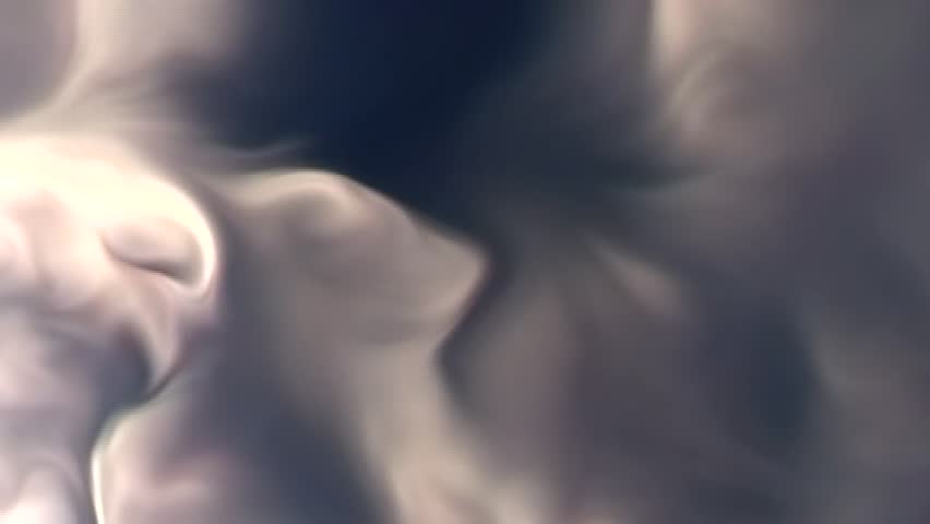 Simulation of thick, oil gray smoke or gas