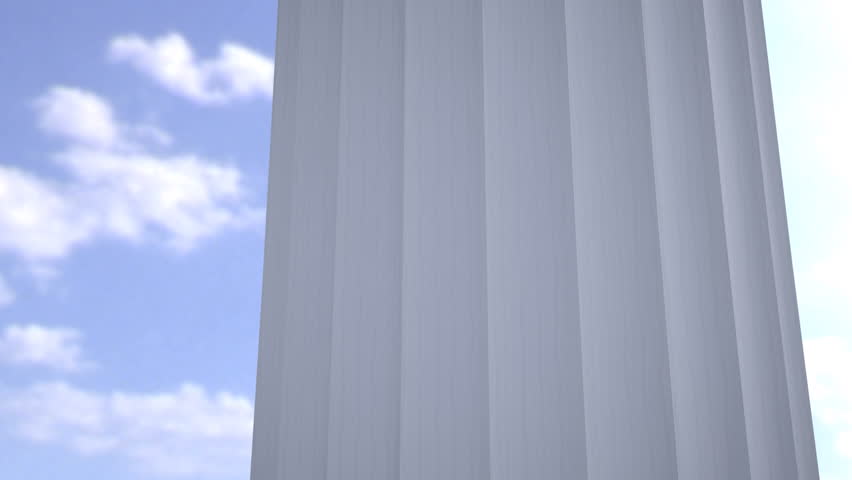 Clip showing a corinthian column. HD resolution. 