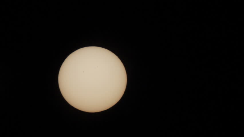 Few little spots on the sun disk surfaces
