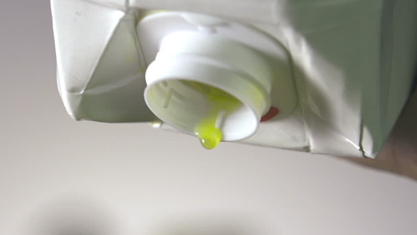 Drops of juice falling of the package