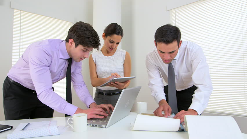 Business team working hard