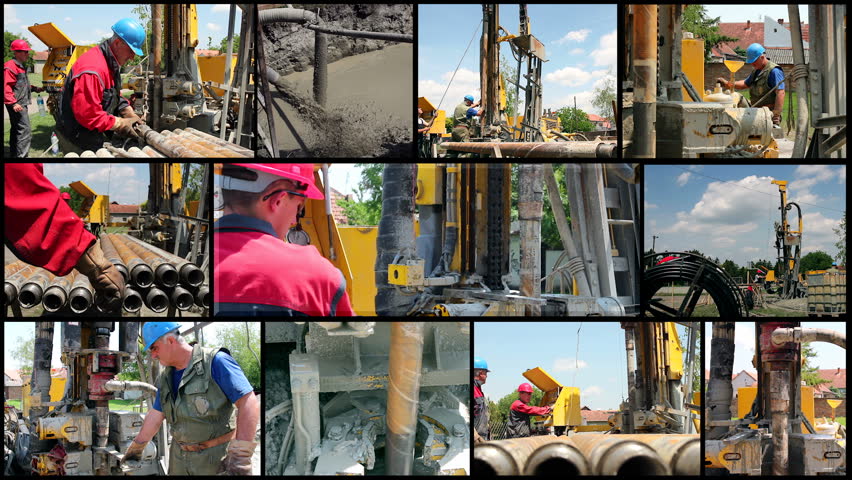 Drilling Rig Workers at Work.
Montage collection of clips showing oil workers at work. HD1080p.
