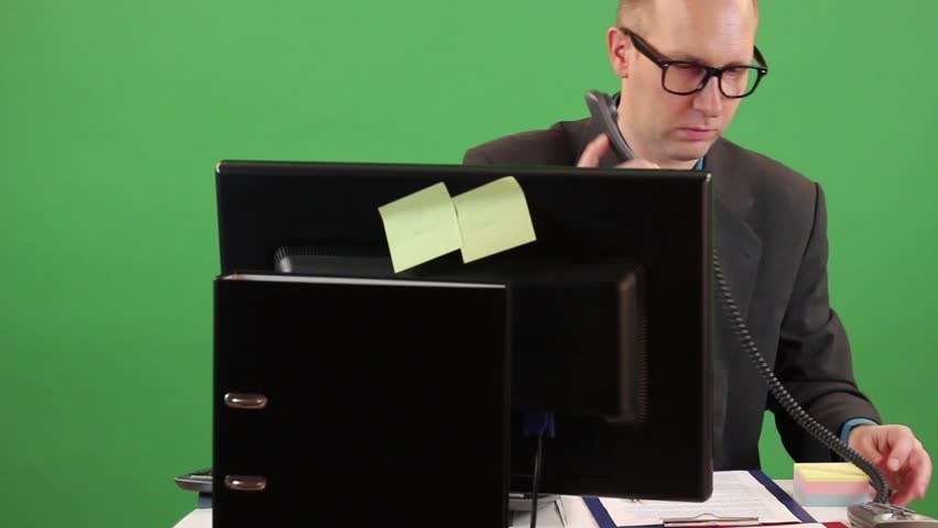 Businessman working in office