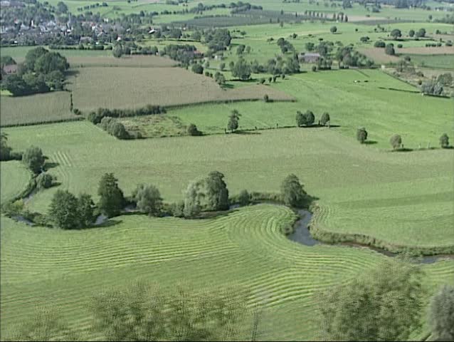 River Geul meanders through Geul valley in the most southern part of Limburg, The Netherlands.
