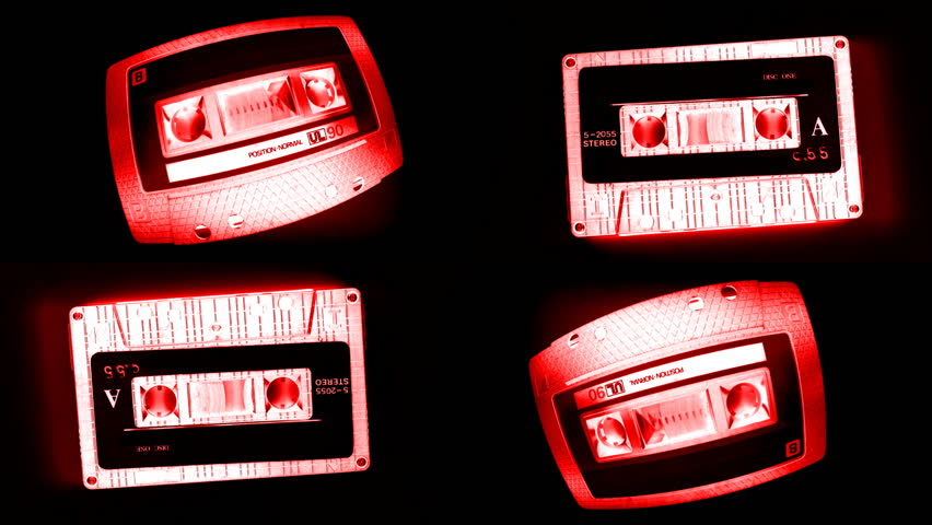 pattern made from audio cassettes