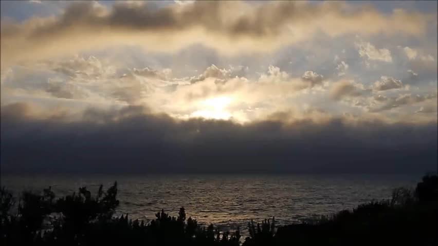 time lapse of clouds above the pacific ocean in Warrnambool, Australia