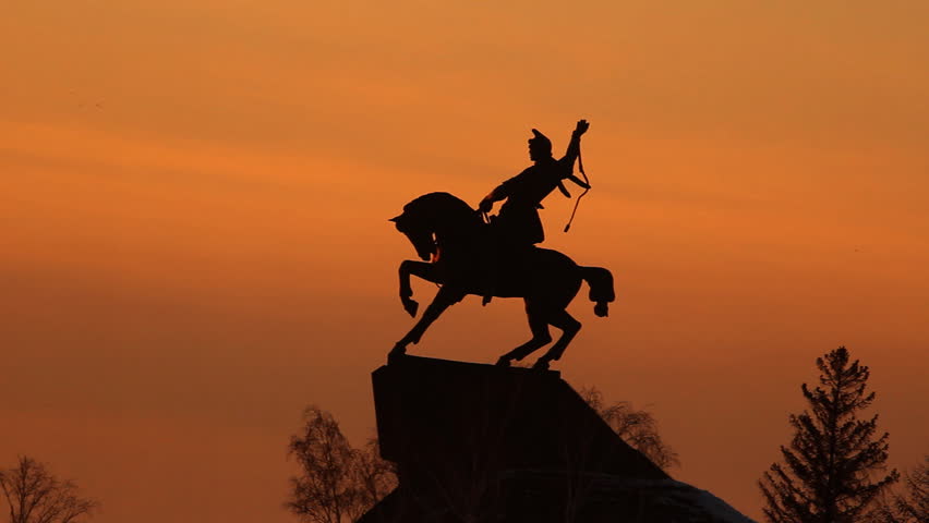 Monument to Salavat Yulaev in Ufa, Bashkortostan, Russia. 