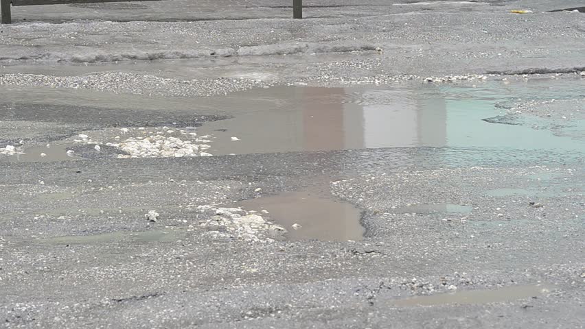 potholes on the roads
