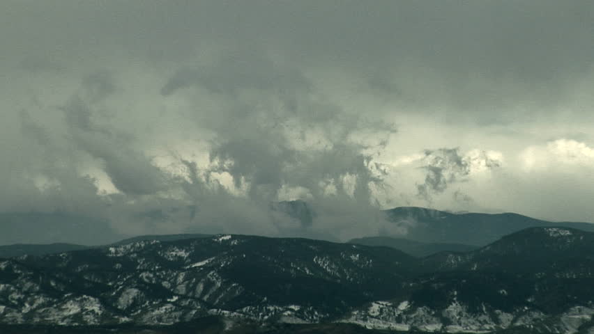 Frontal Clash. Low level clouds swirl in the collision zone between two air masses