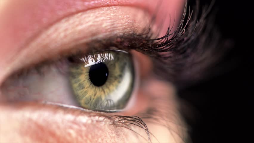 Macro Close-up eye blinking